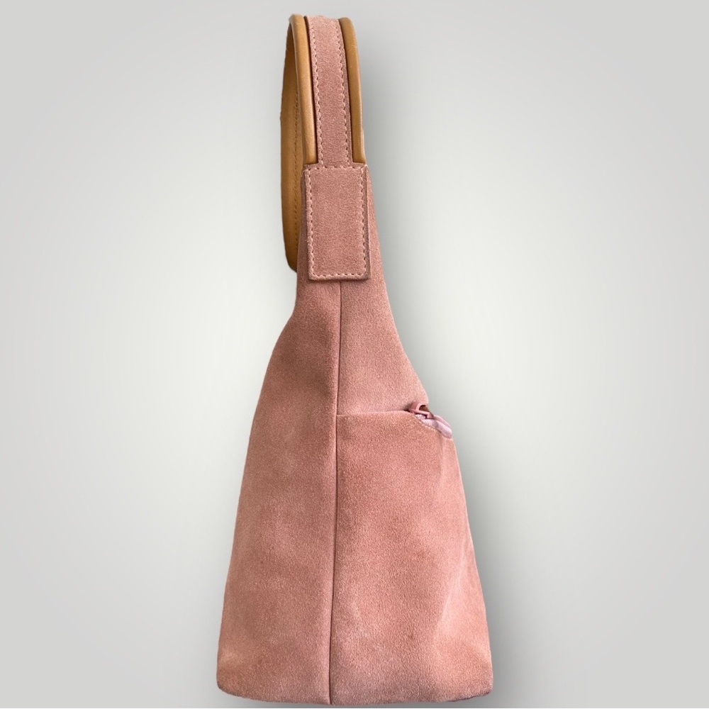 Vintage Gucci Blush Pink Suede Shoulder Bag - Picture 3 of 12